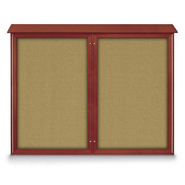 United Visual Products Single Door Enclosed Indoor Letterboard UV1124-SATIN-GREY - main